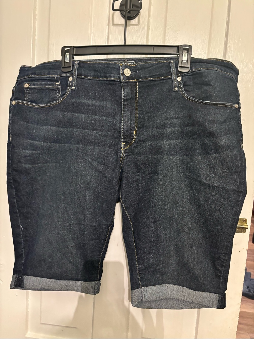Signature by Levi Strauss Dark Indigo Denim Jean Shorts